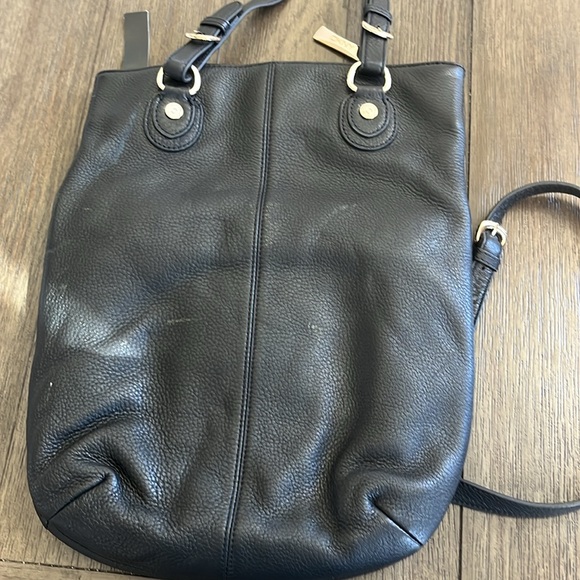 NWT DKNY Donna Karan New York Black Soft Leather W/Logo Plaque Bag - Picture 4 of 12